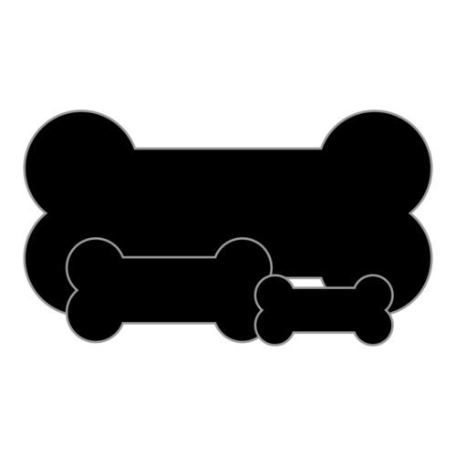 Engraved Granite Dog Bone Thumbnail