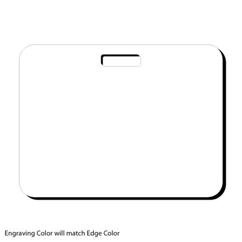 Laser Engraved Two-Color Plastic Conference Badges Thumbnail