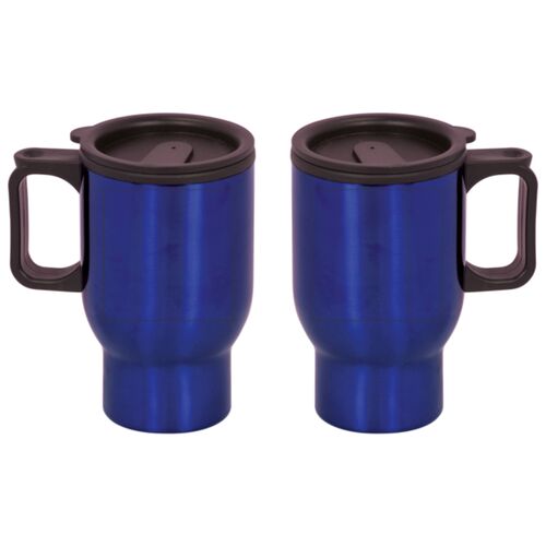 Engraved 16 oz Stainless Steel Travel Mug with Handle Thumbnail